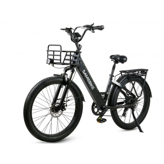 دوچرخه برقی شهری Samebike RS-A01 Plus با کمک‌فنر جلو و طراحی بدون میله وسط