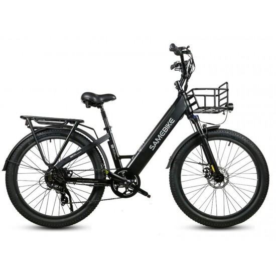 دوچرخه برقی شهری Samebike RS-A01 Plus با کمک‌فنر جلو و طراحی بدون میله وسط
