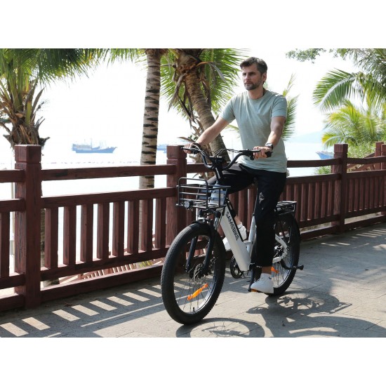 دوچرخه برقی شهری Samebike RS-A01 Plus با کمک‌فنر جلو و طراحی بدون میله وسط